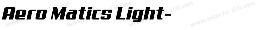 Aero Matics Light字体转换